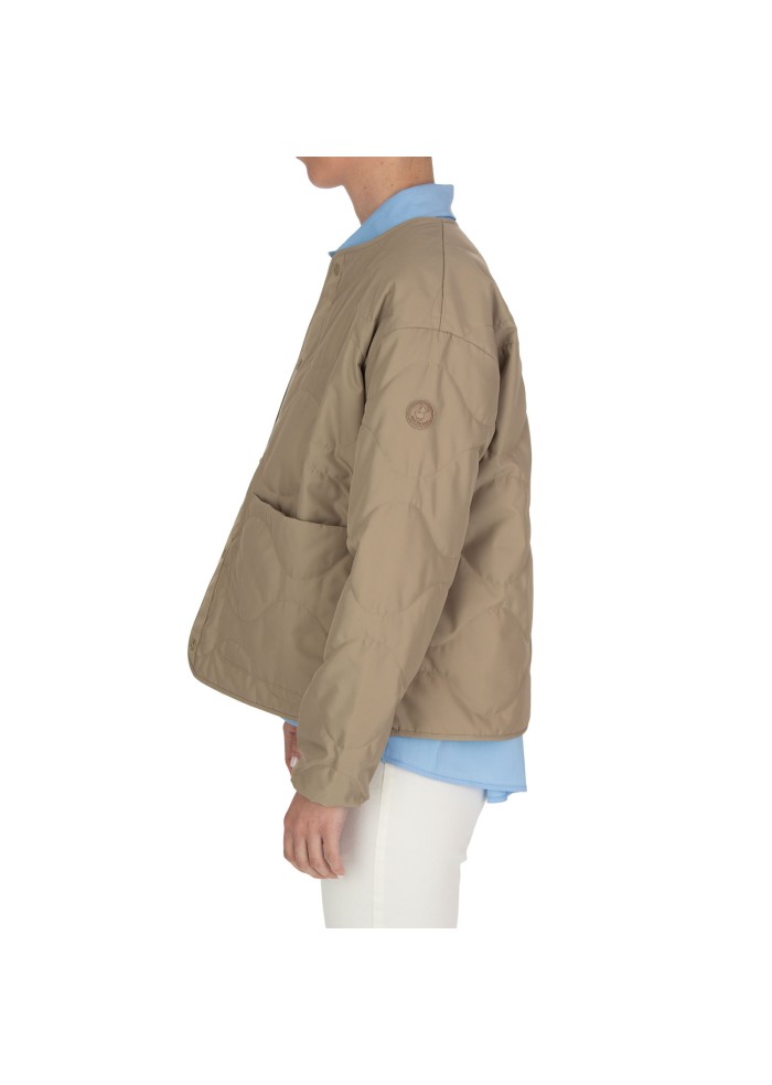 damen streppjacke save the duck twill22 desi beige