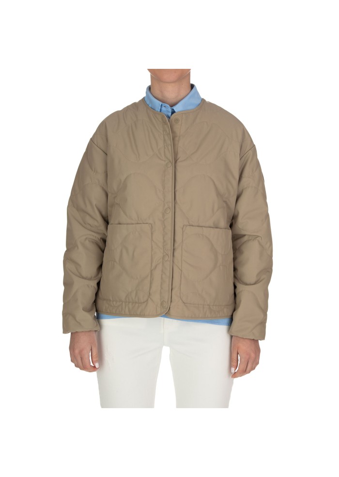 damen streppjacke save the duck twill22 desi beige