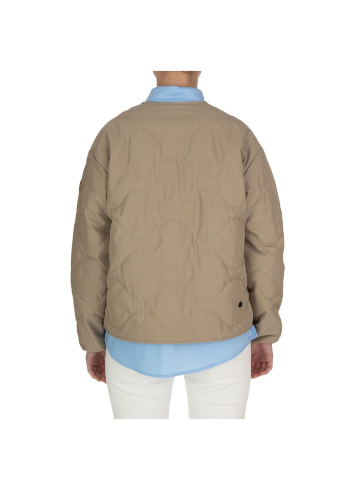 piumino donna save the duck twill22 desi beige