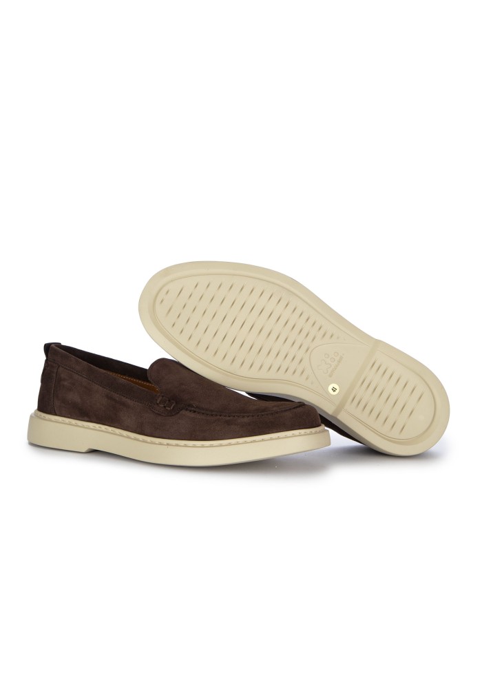 mens slip on shoes pawelks suede dark brown