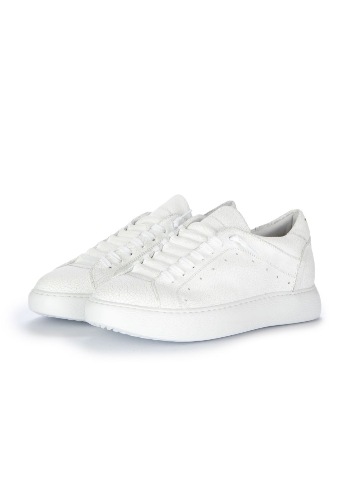 sneakers uomo pawelks pelle craquele bianco