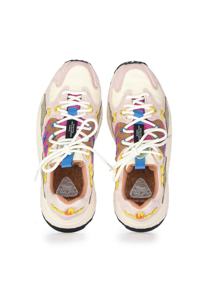 womens sneakers flower mountain yamabushi pink cream