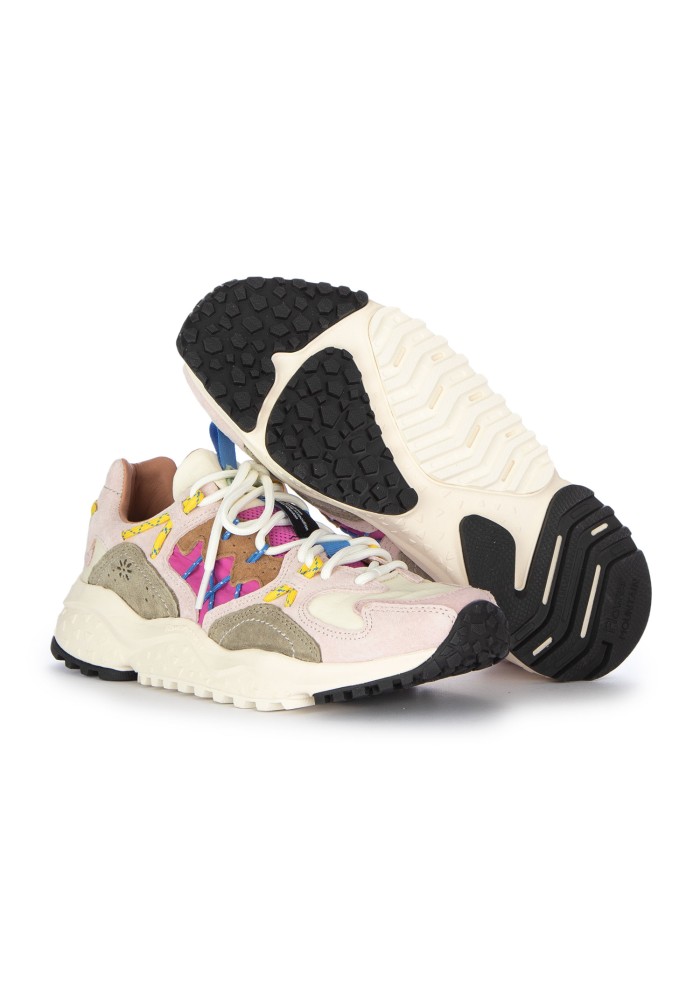 womens sneakers flower mountain yamabushi pink cream