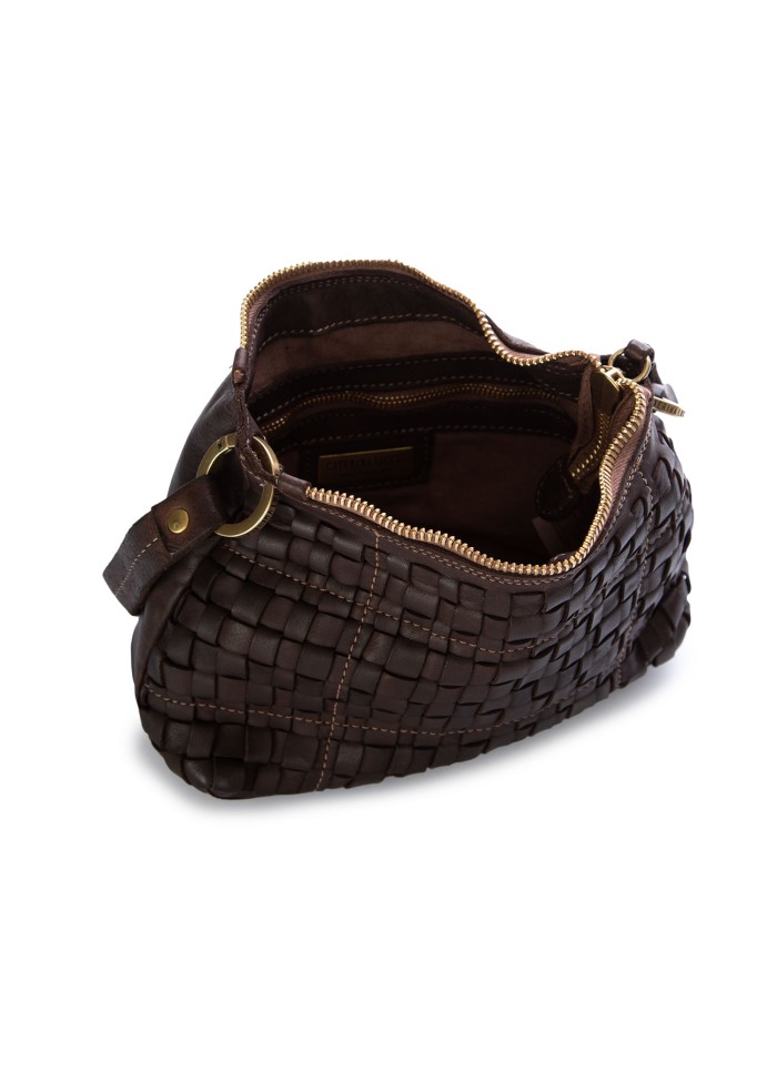 borsa a spalla donna caterina lucchi asia marrone scuro