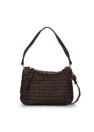 borsa a spalla donna caterina lucchi asia marrone scuro