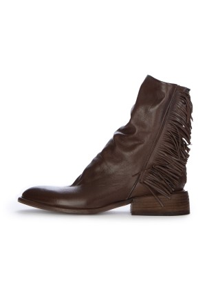 damen stiefeletten mimmu foulard fransen braun