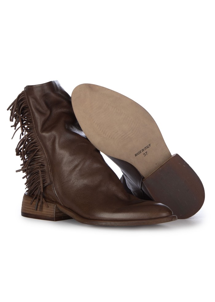 damen stiefeletten mimmu foulard fransen braun