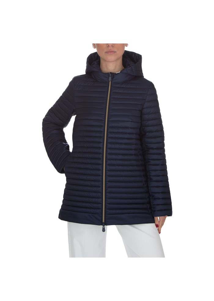 damen daunenjacke save the duck iris22 alima blau schwarz