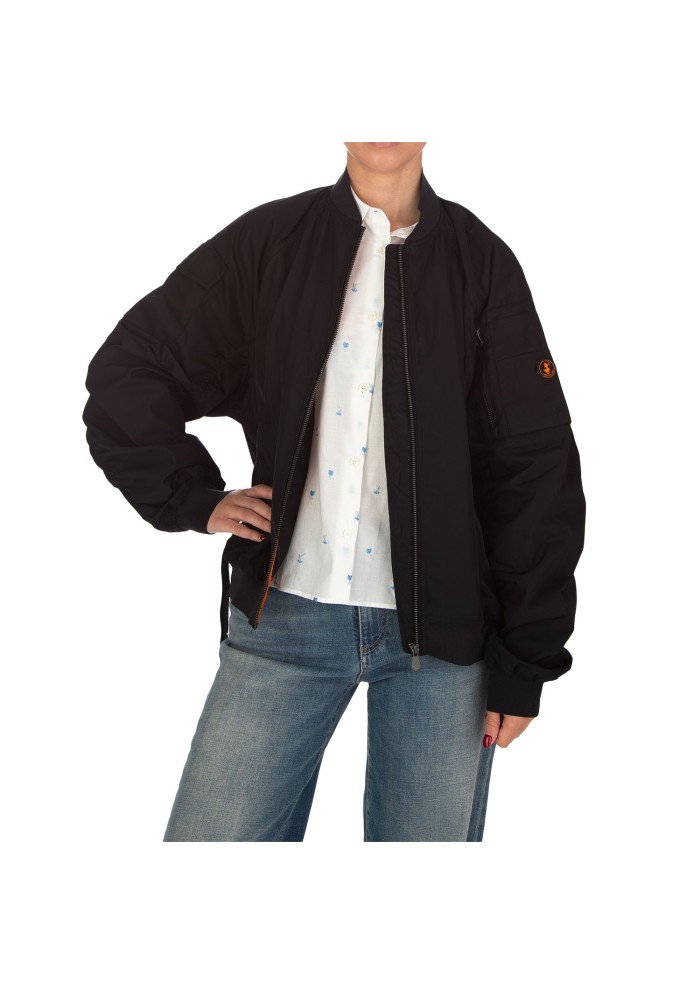damen bomberjacke save the duck twill22 lil schwarz