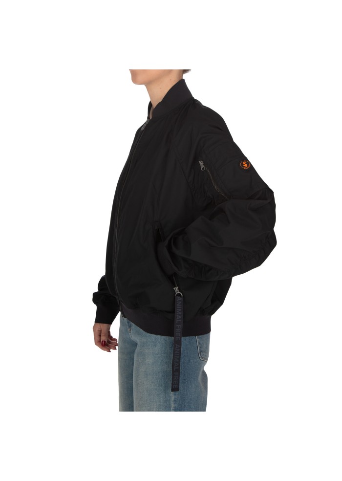 womens bomber jacket save the duck twill22 lil black