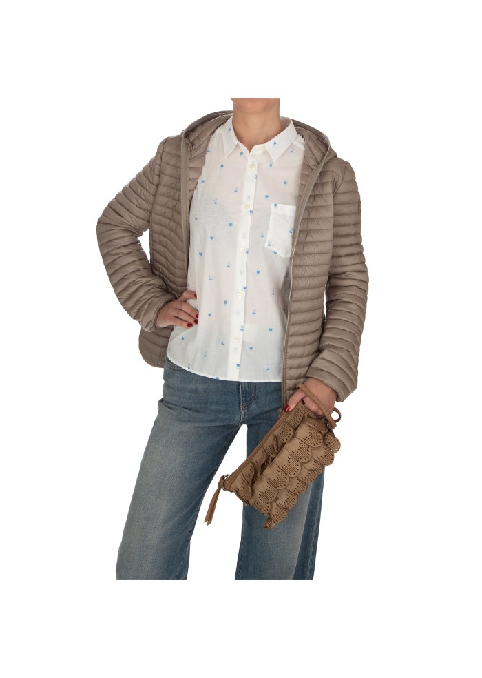womens down jacket save the duck iris22 alexa taupe