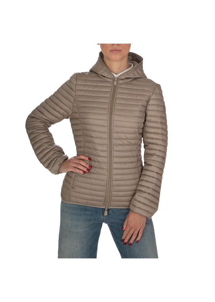 womens down jacket save the duck iris22 alexa taupe