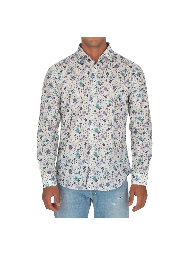mens shirt liberty rose blake flowers white multicolor