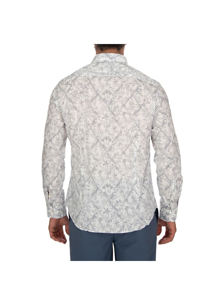 mens shirt liberty rose blake flowers white blue