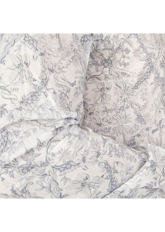 camicia uomo liberty rose blake fiori bianco blu