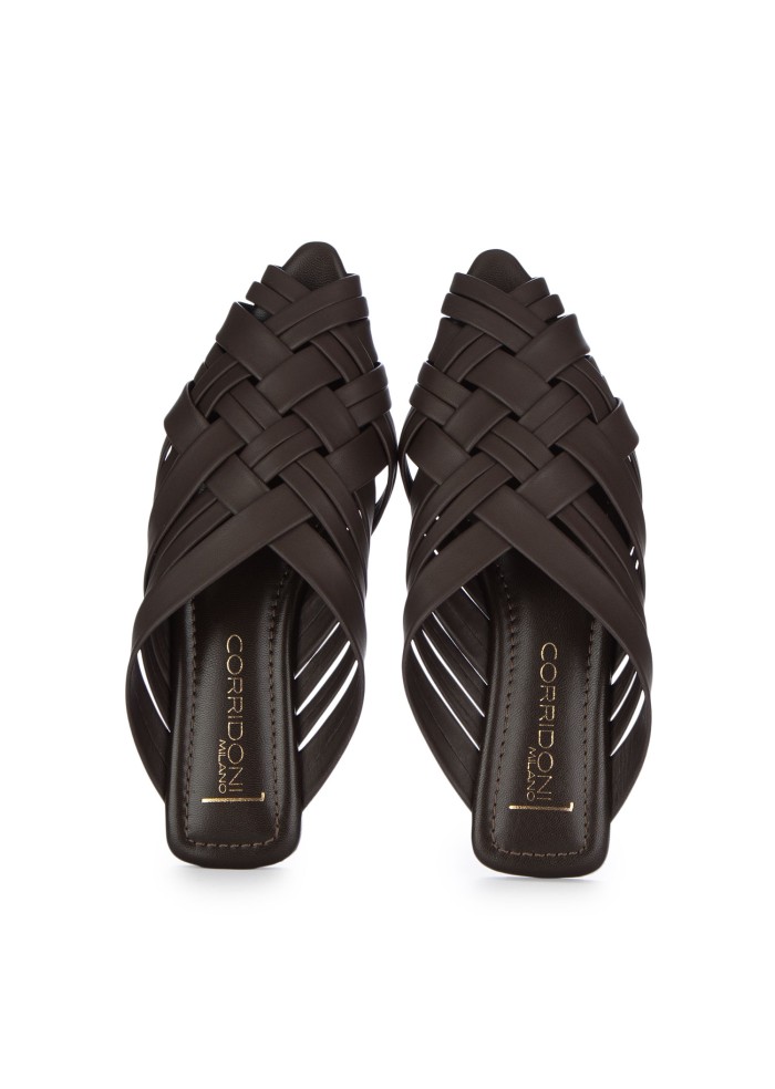 womens sandals spazio corridoni 1 milano geometric woven brown