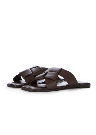 damen sandalen sapzio corridoni 1 milano geflochten riemen braun