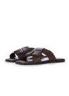 SPAZIO CORRIDONI 1 MILANO | SANDALS WOVEN STRAPS BROWN