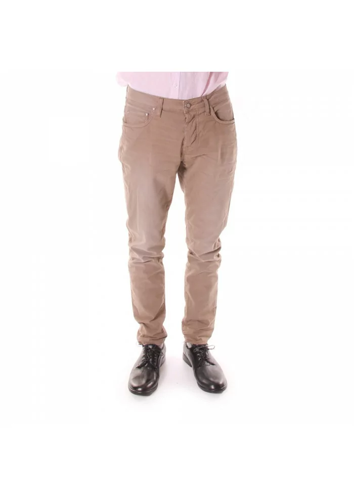 CLOTHING TROUSERS BROWN AGLINI