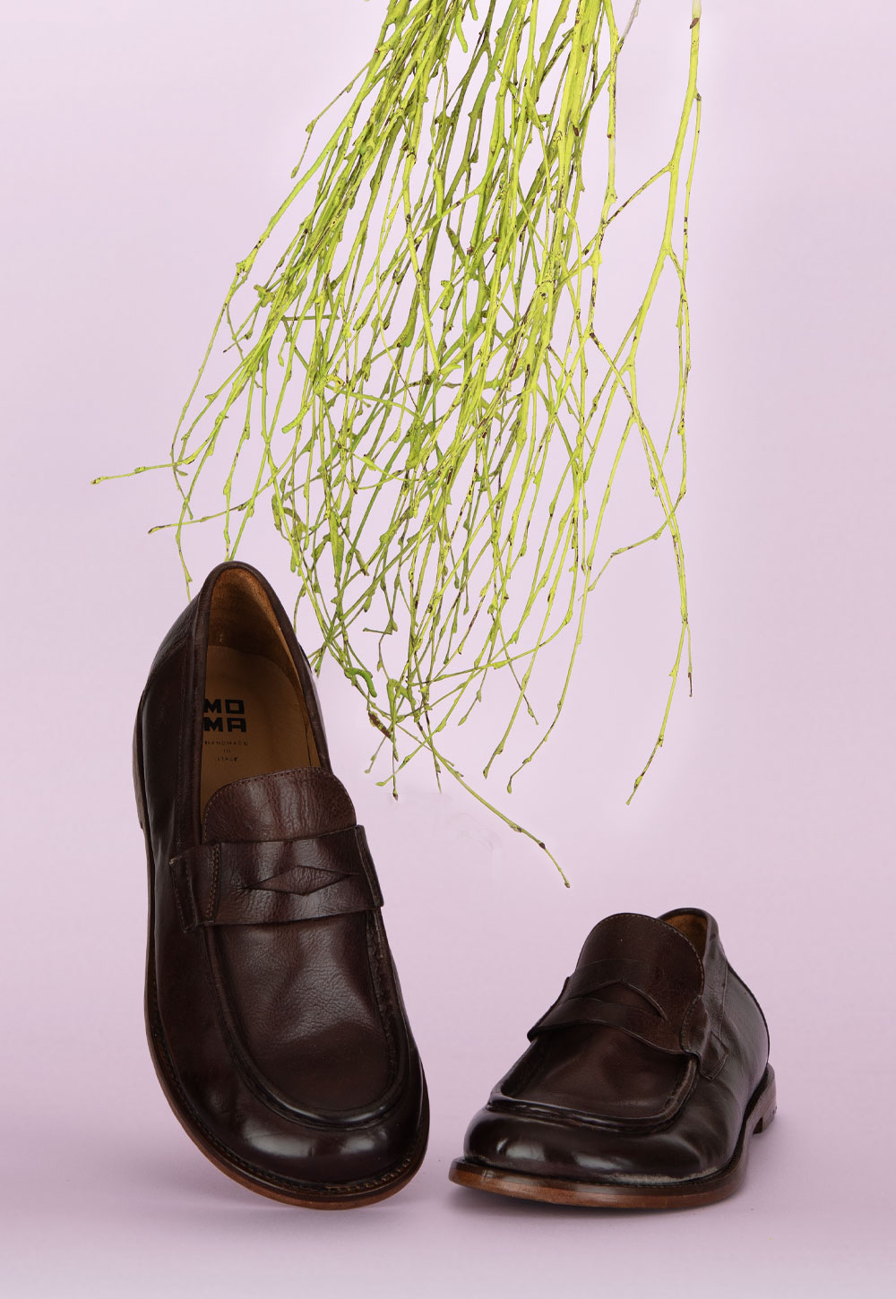New arrivals for men. MOMA – Garda brown loafers – SS 2025 collection