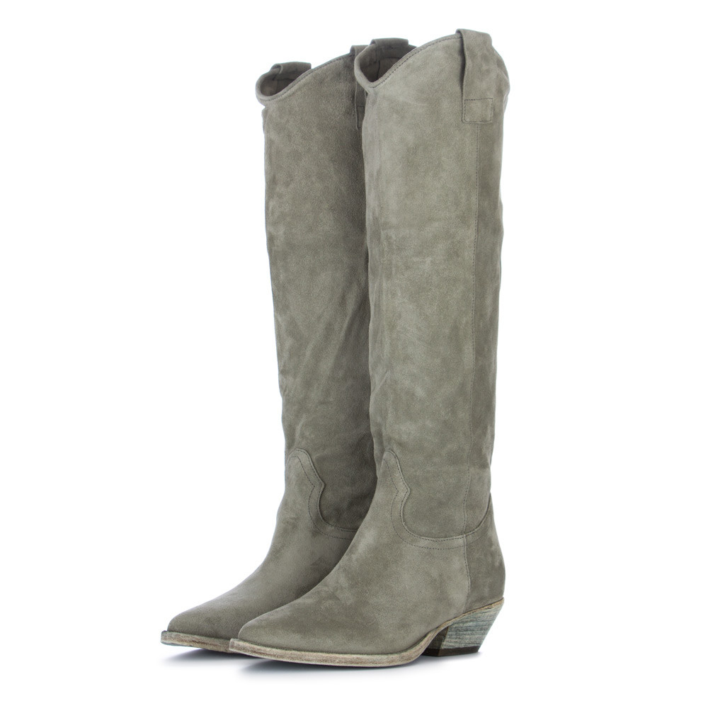 Grey suede cowboy sales boots