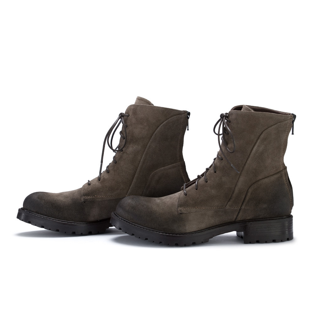 Stivaletti Allacciati Donna Manovia52 Vivel Caribu Grigio derna