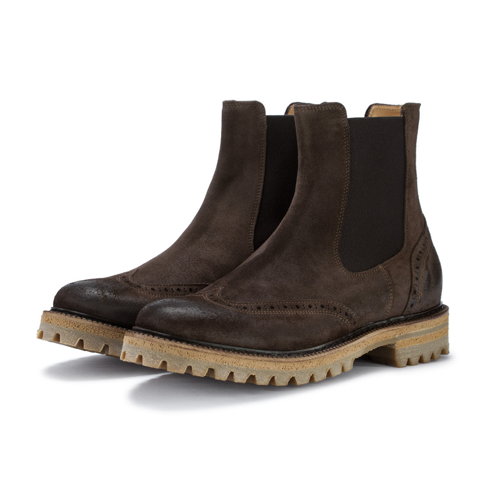 Stivaletti uomo camoscio marrone top