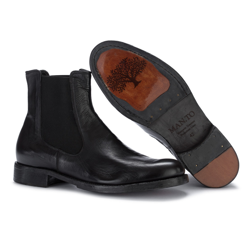 Stivaletto chelsea uomo nero discount