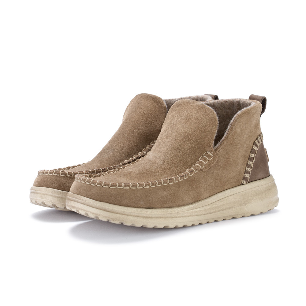 Stivaletti Donna Hey Dude Denny Suede Beige derna