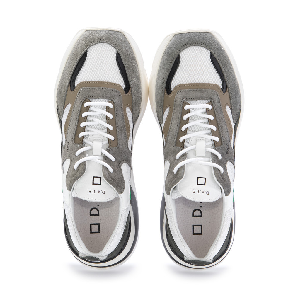 Men s Sneakers D.a.t.e. Fuga Mesh Army Grey derna