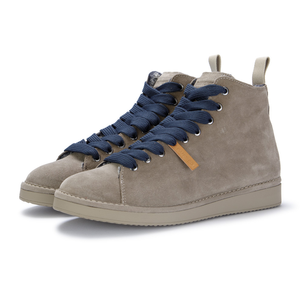 Stivaletti Uomo Panchic D13t08 Grigio Fatte In Italia derna