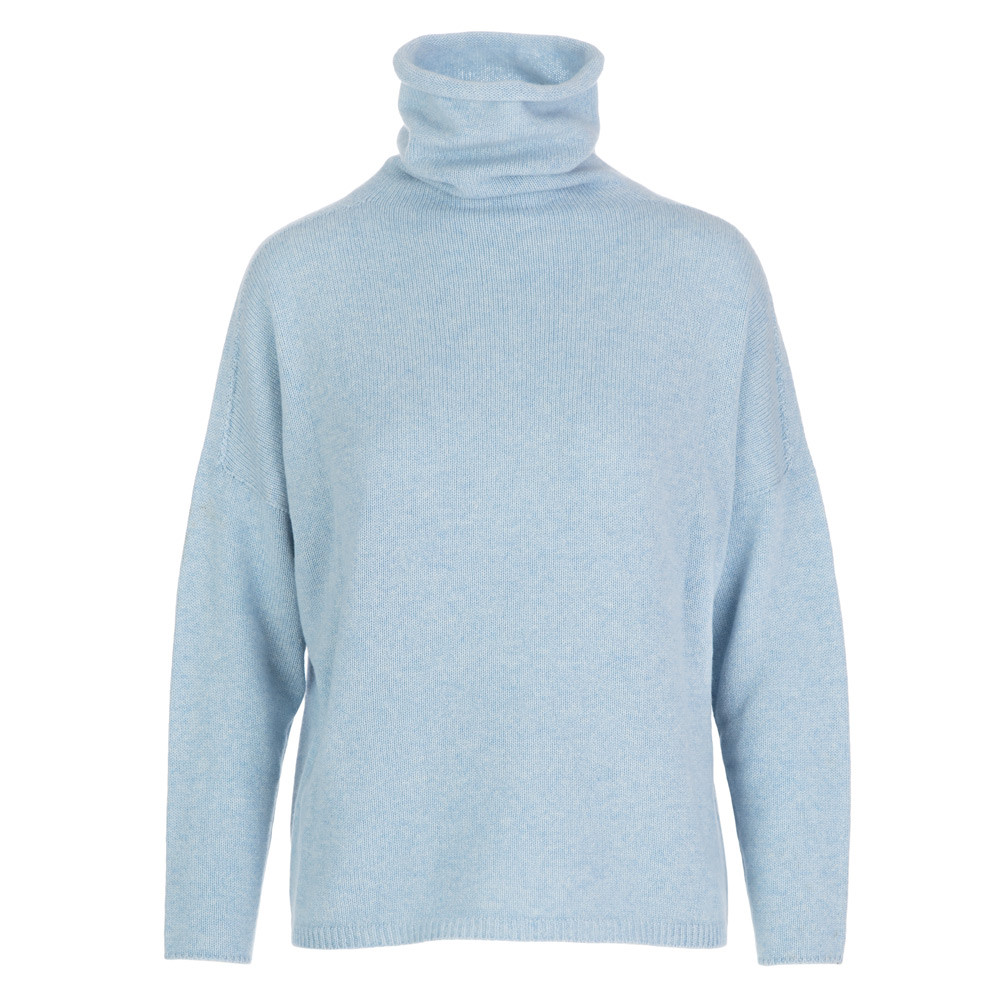 Maglione collo alto grigio donna