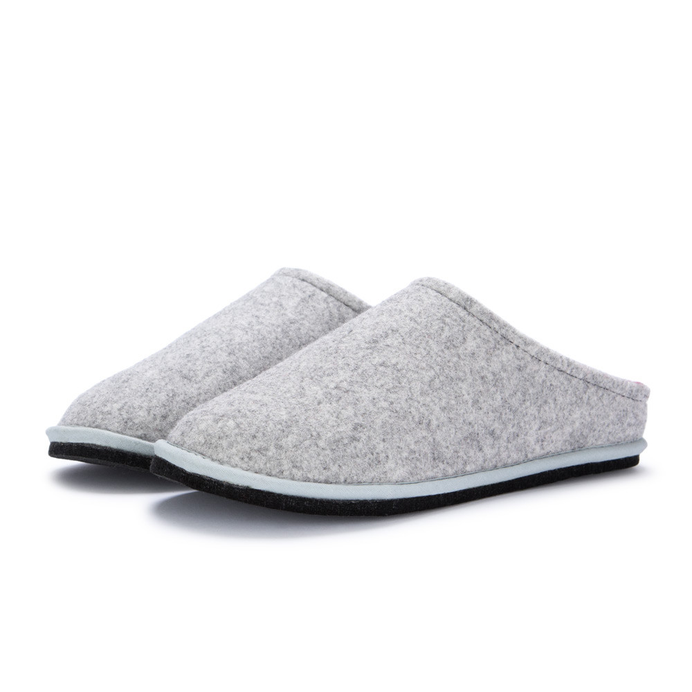 Pantofole Uomo Lowenweiss Lana Cotta Grigio Bordeaux derna
