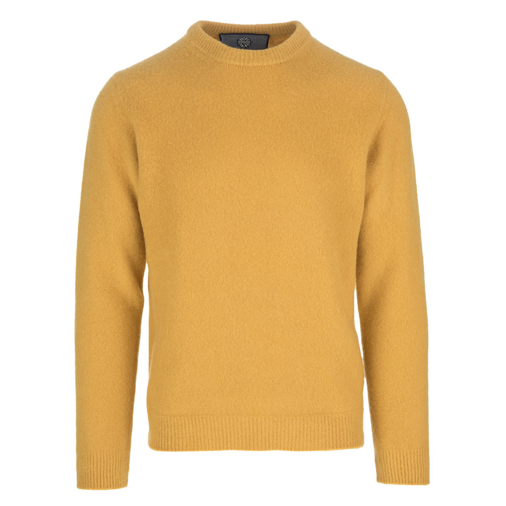 Men s Sweater WOOL CO Extrafine Merino Wool Yellow derna