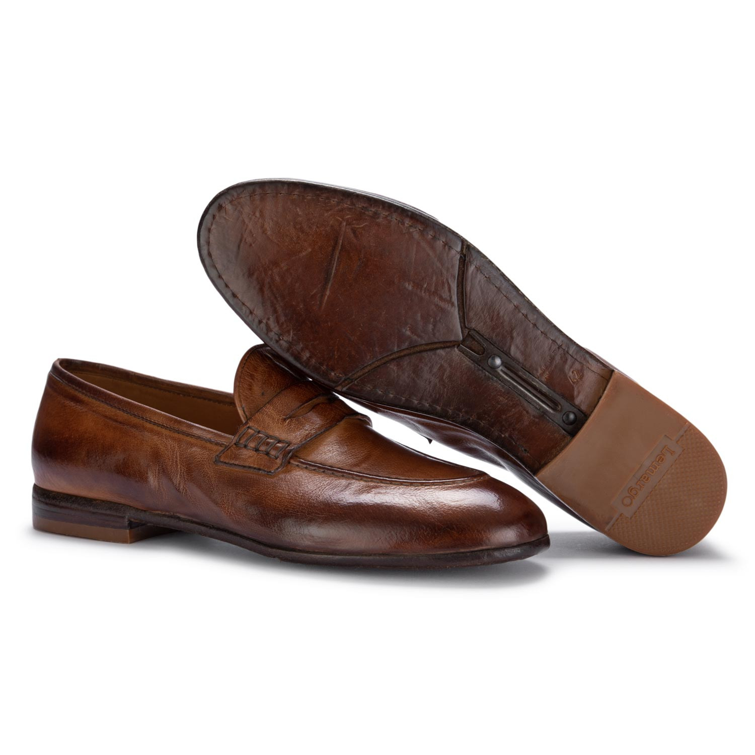 Cognac loafers mens sale