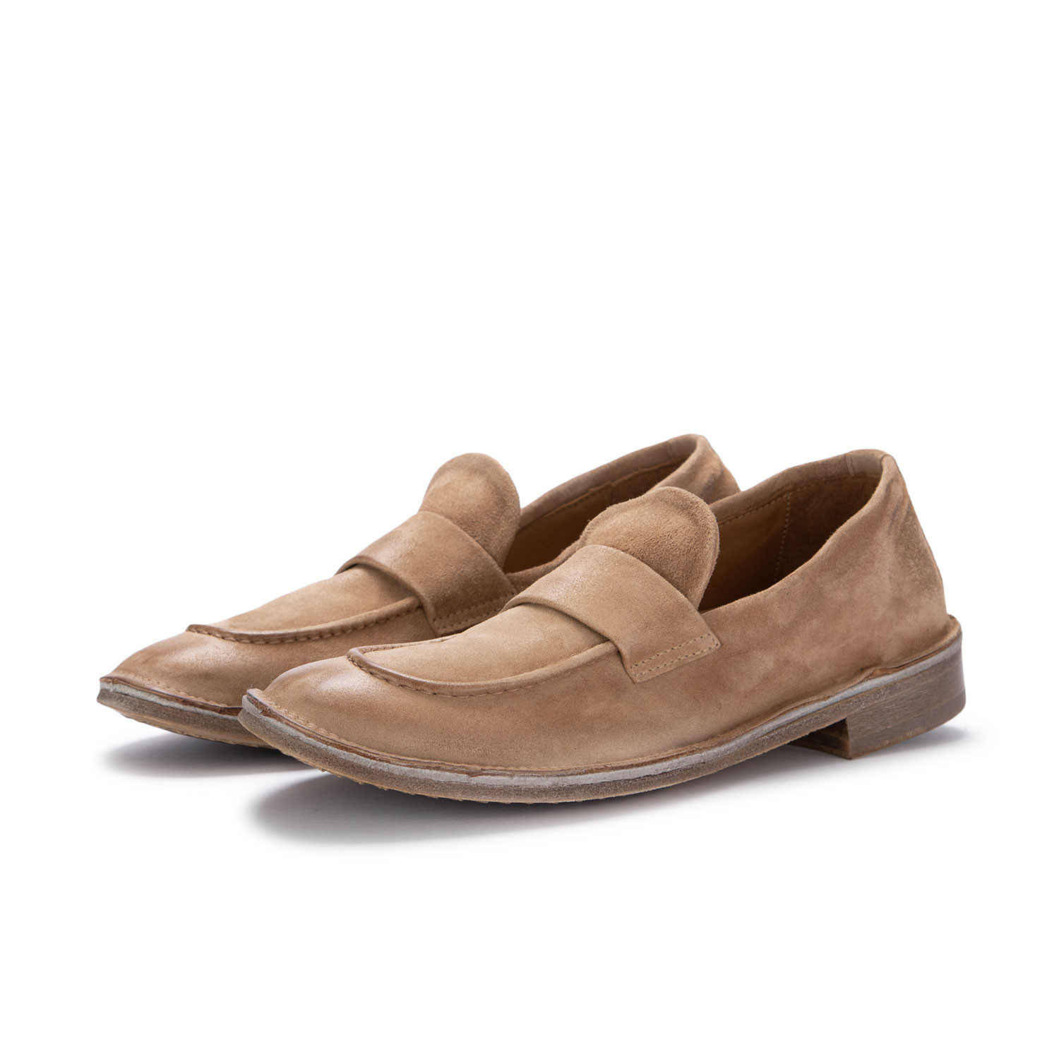 Mocassini da Donna Punta Tonda Moma Scamosciato Marrone | derna.it