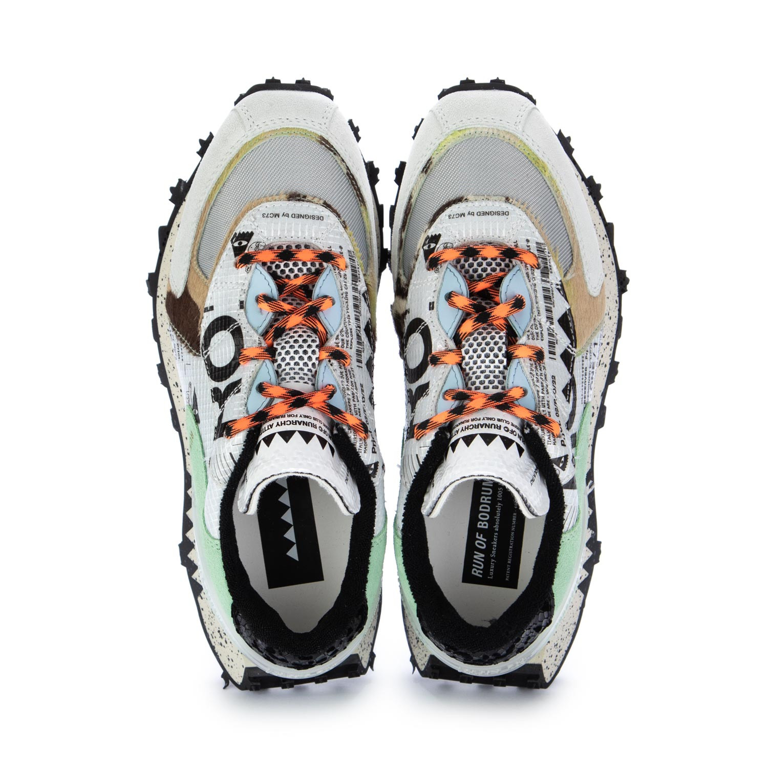 Women s Designer Sneakers Run Of White Green Shopping on derna