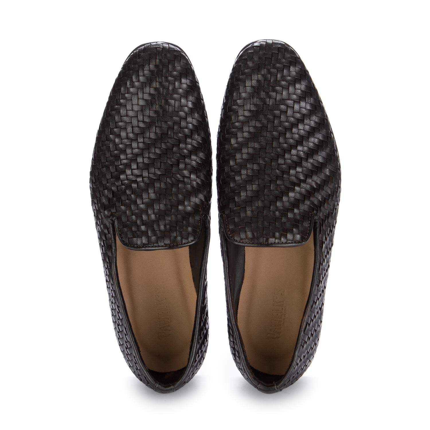 Scarpe uomo pelle intrecciata sale