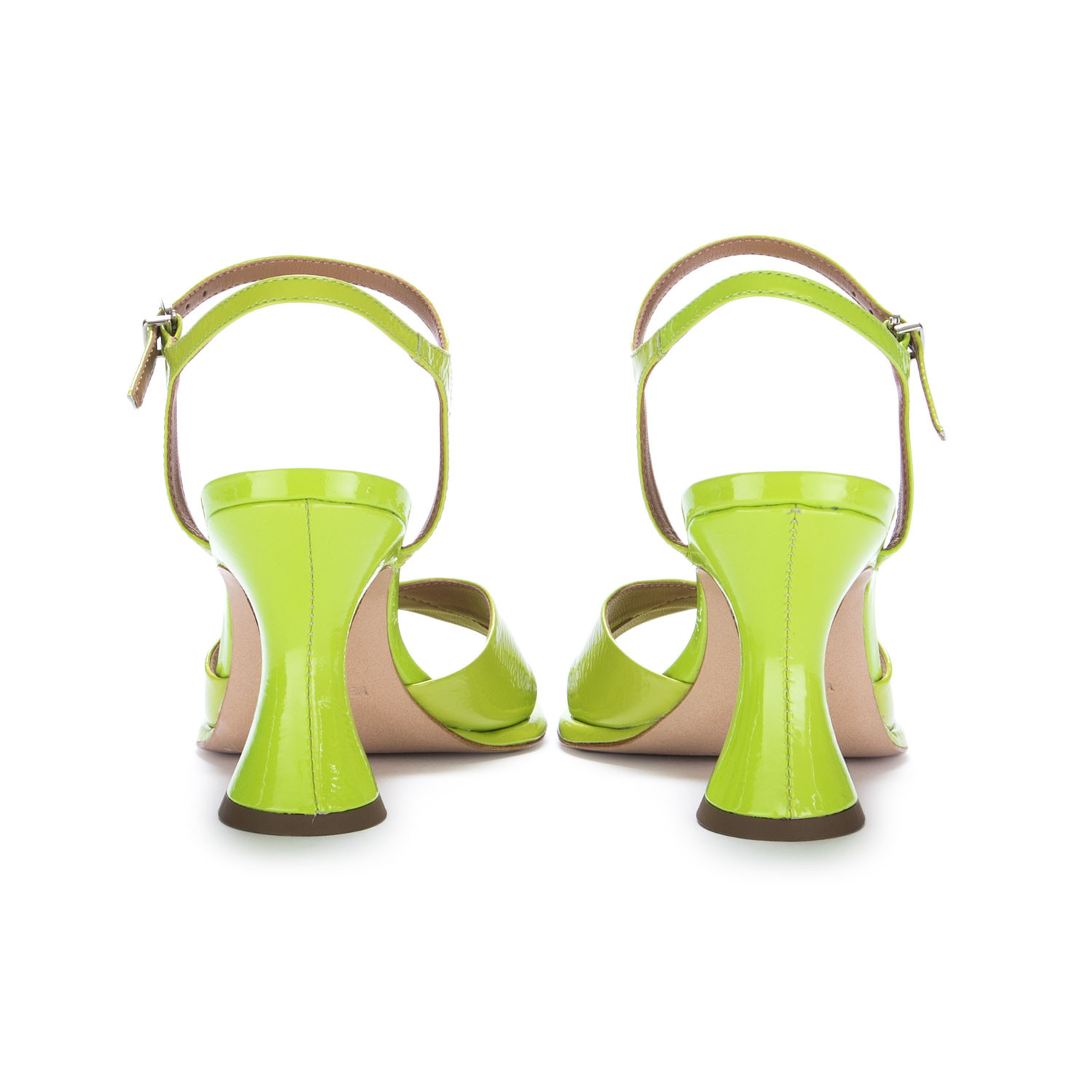 Sandali Tacco da Donna Vicenza Grinch Pelle Verde Acido derna
