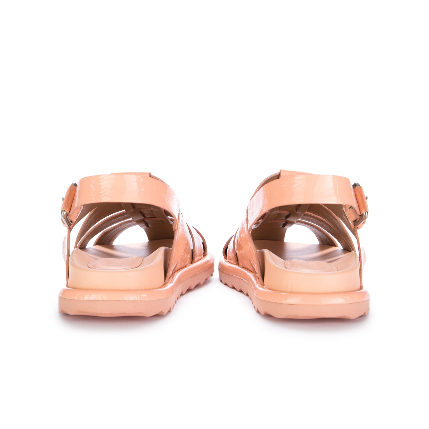 Vicenza Women s Sandals Caged Design Shiny Leather Pink derna