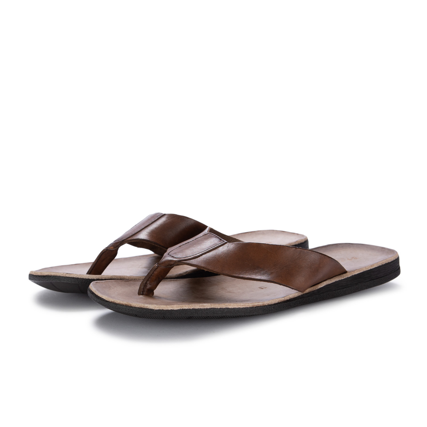 Infradito uomo shop pelle marrone