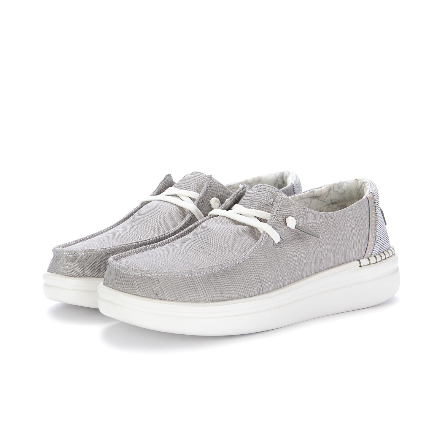 Flat Shoes for Women Hey Dude Wendy Rise Grey