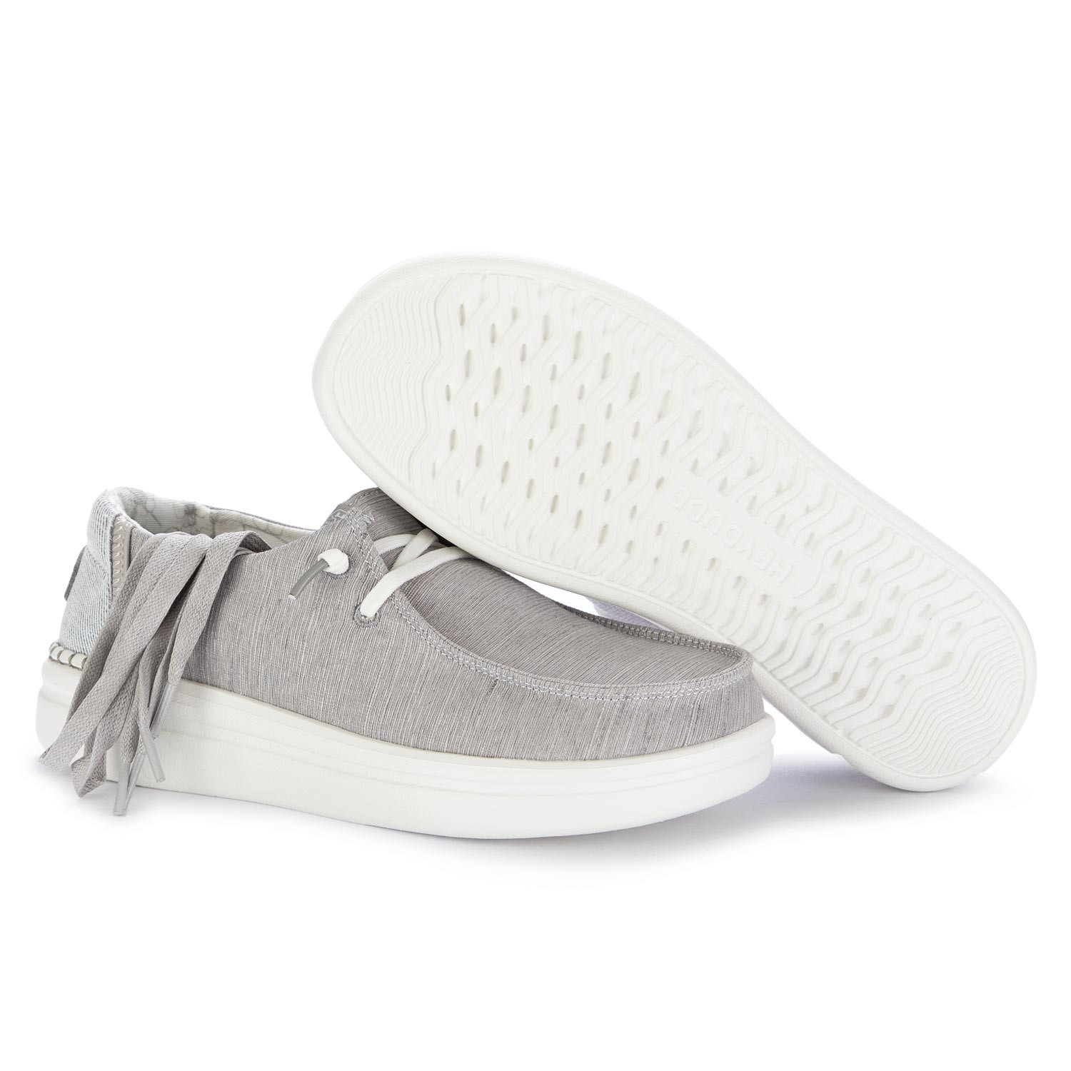 Flat Shoes for Women Hey Dude Wendy Rise Grey