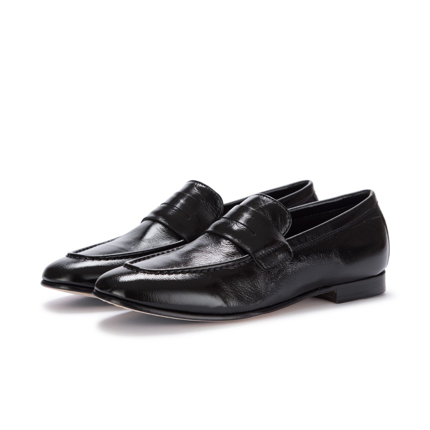 Women s Loafers Manovia 52 Harrods Leather Black Buy at derna