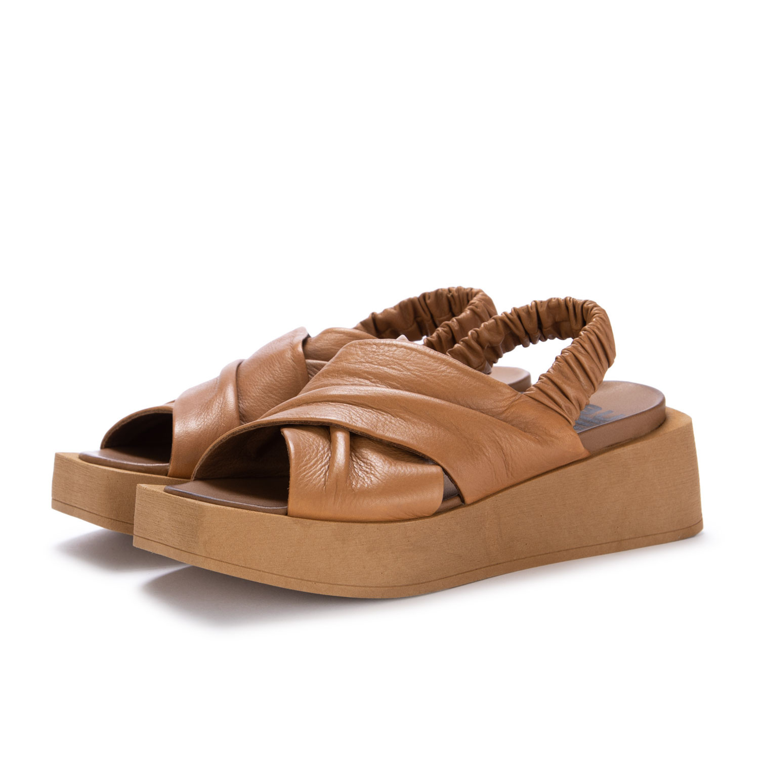 Women s Sandals Bueno Leather Crossed Brown Shoes at derna