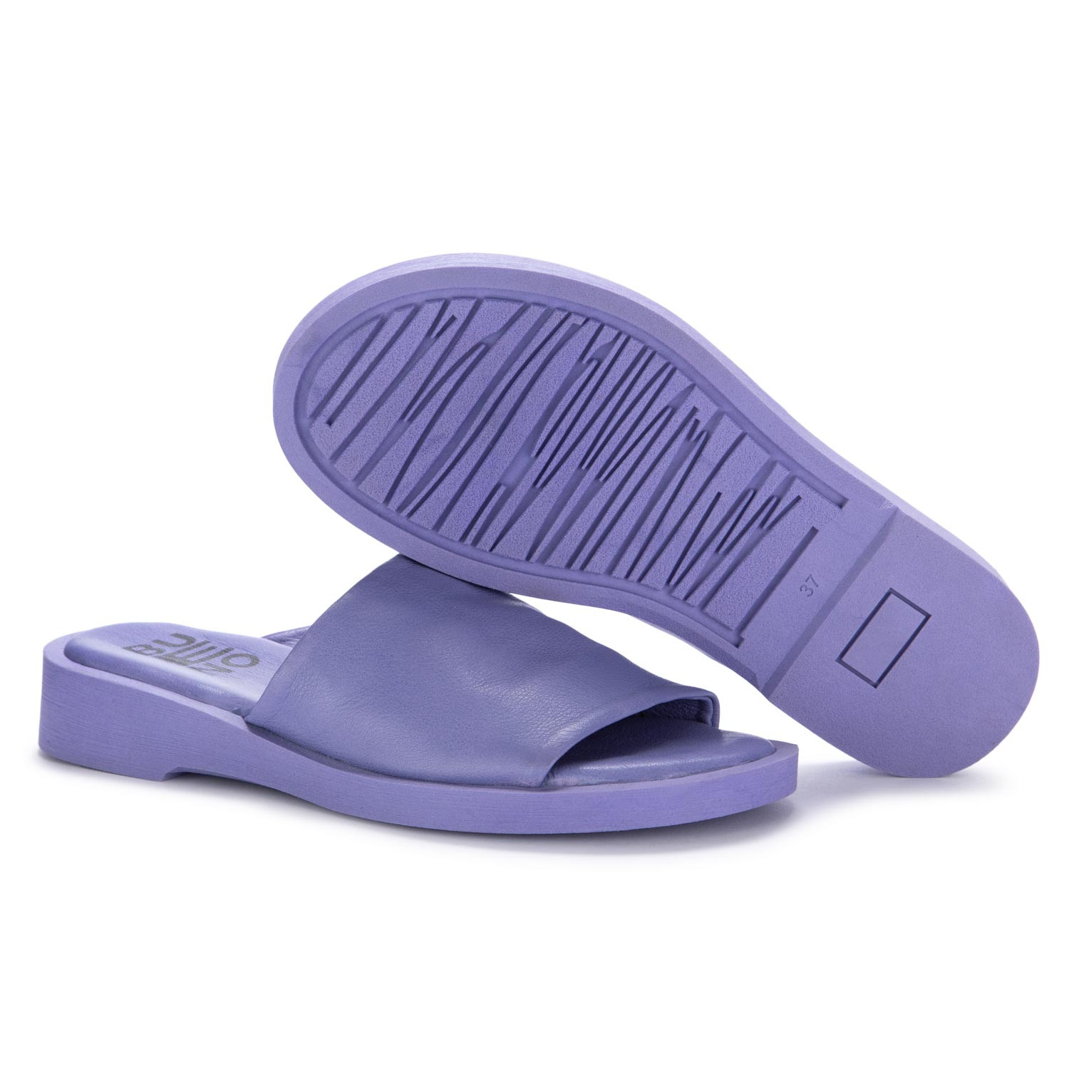 Purple deals leather sandals