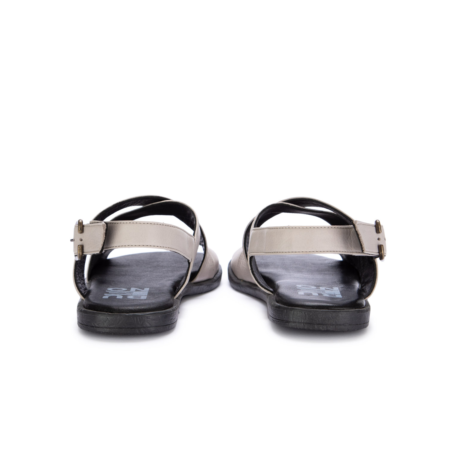 Bueno Sandals for Women Cross Leather Grey derna