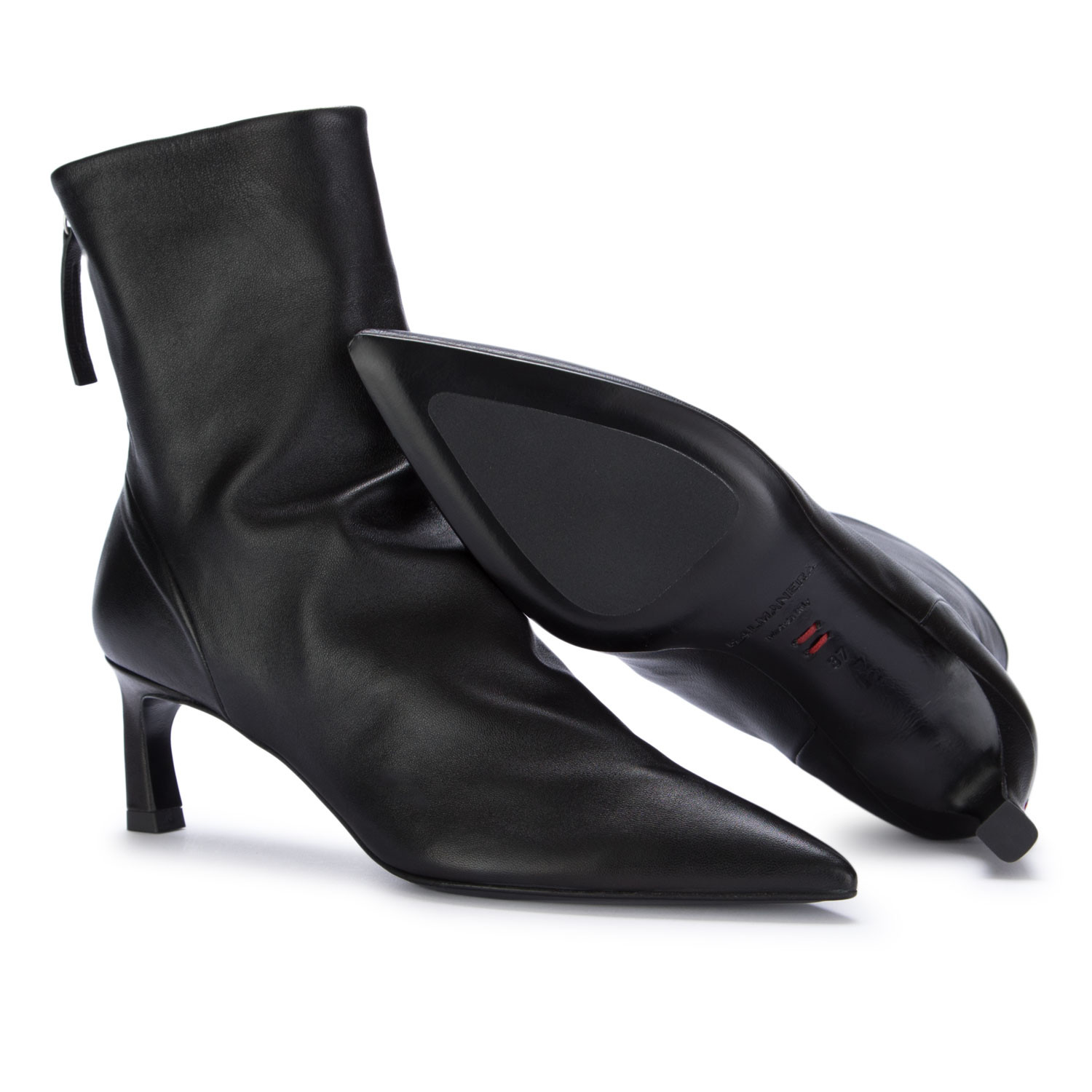 Women s Heel Boots Halmanera Vale 26 Leather Black derna