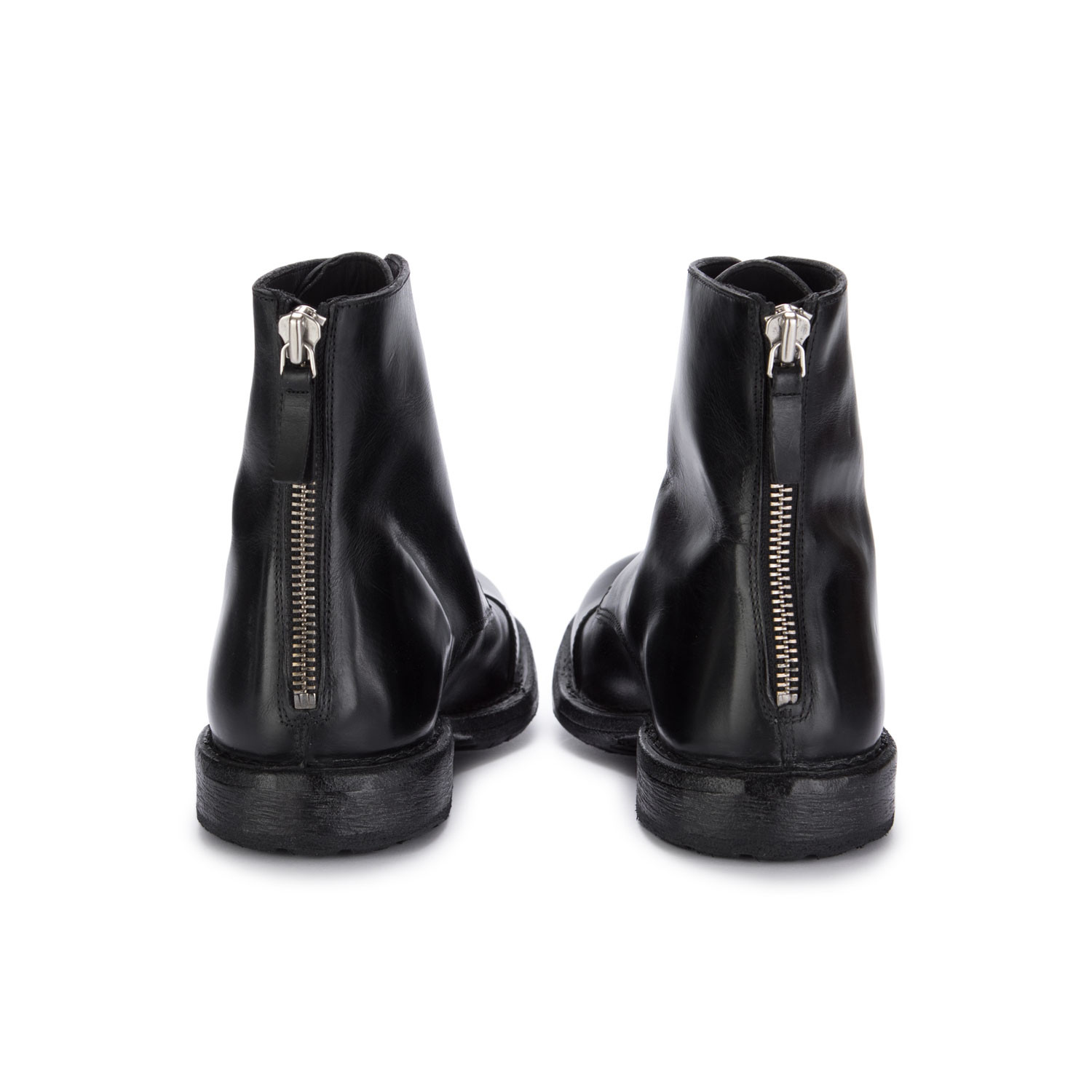 Tronchetti da Uomo Moma Pelle Cerata Nero Scarpe su derna