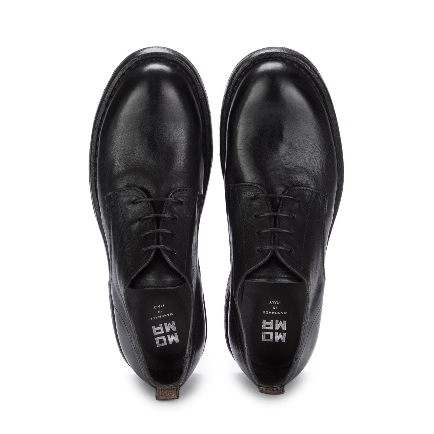 Moma Scarpe Allacciate da Donna Pelle Cusna Nero derna